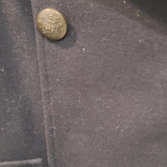 NWOT Wool cashmere navy b jacket double breasted waist length pockets size small - Picture 6 of 6